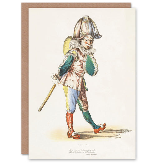 Edouard Manet Art Card Polichinelle Clown Portrait