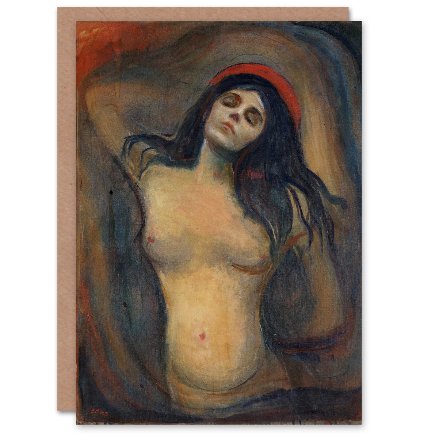 Edvard Munch Art Card Madonna Loving Woman Oil Painting