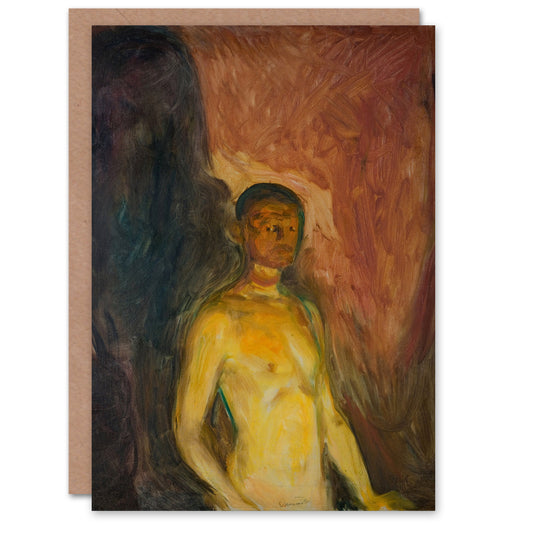 Edvard Munch Art Card Artist Self Portrait in Hell