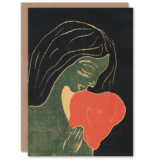 Edvard Munch Art Card The Heart Hjertet Painting