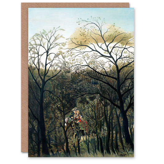 Henri Rousseau Art Card Rendezvous in the Forest