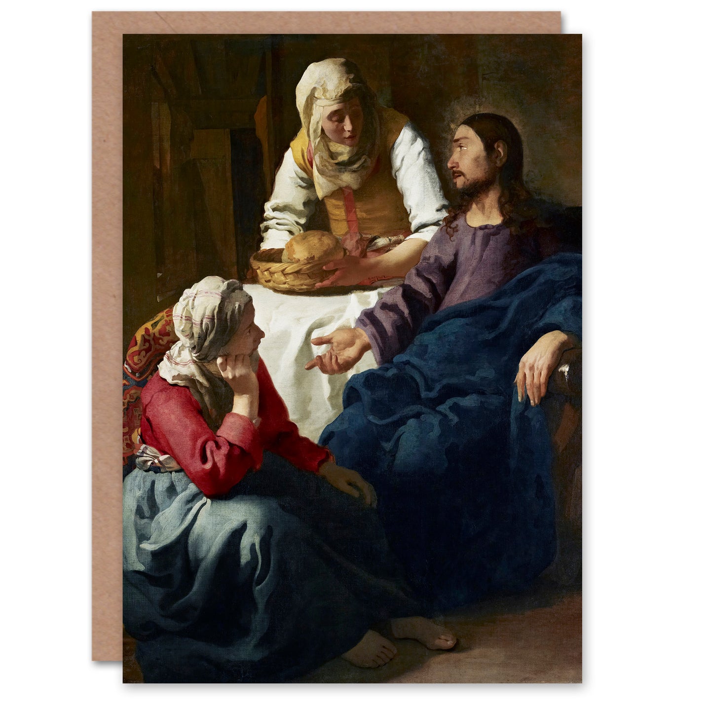 Johannes Vermeer Art Card Christ in the House of Martha and Mary