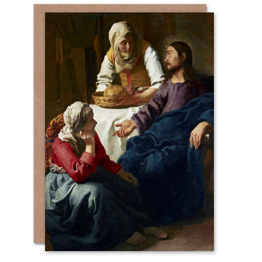 Johannes Vermeer Art Card Christ in the House of Martha and Mary