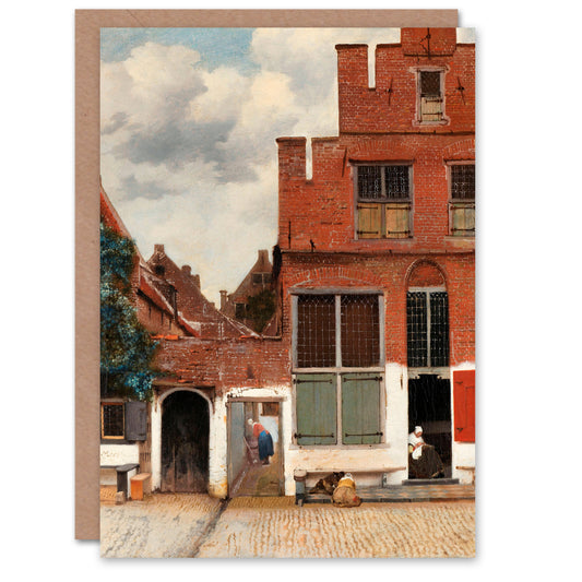 Johannes Vermeer Art Card The Little Street Facades