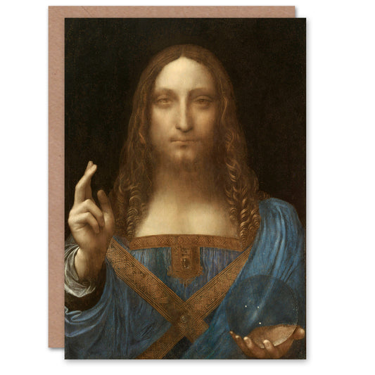 Leonardo da Vinci Art Card Salvator Mundi World Savior