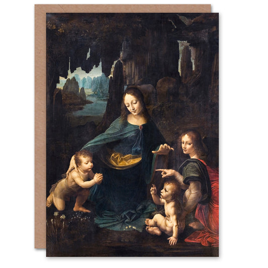 Leonardo da Vinci Art Card The Virgin of the Rocks