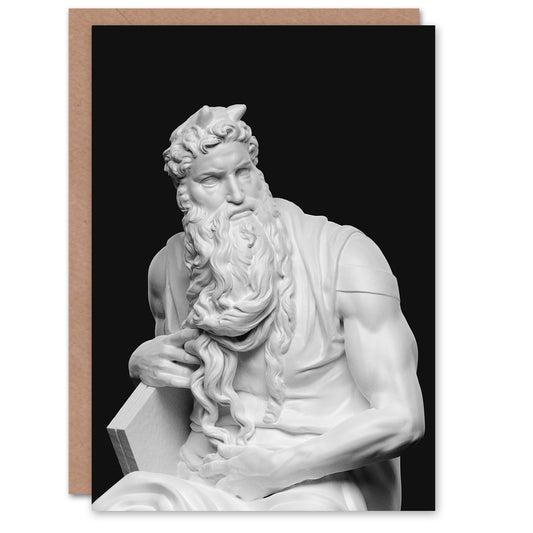 Michelangelo Buonarroti Art Card Moses Sculpture Statue
