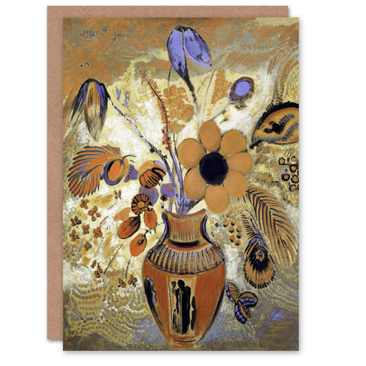 Odilon Redon Art Card Etruscan Vase with Flowers