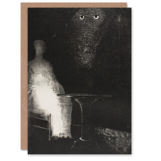 Odilon Redon Art Card Gaze on the Chair Human Figure Outline