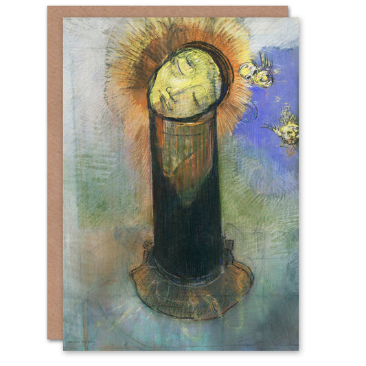 Odilon Redon Art Card Head of John the Baptist on Pillar