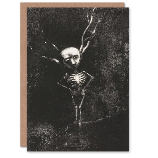 Odilon Redon Art Card Pale Figure in Maze of Branches