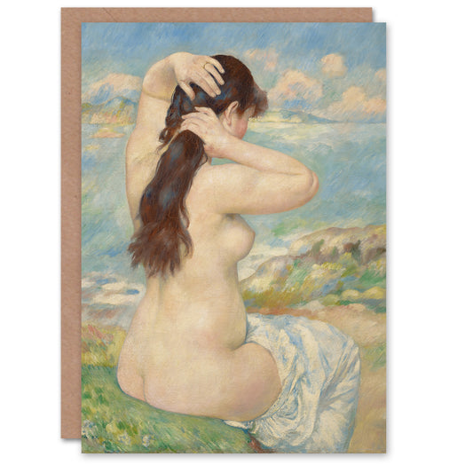 Pierre Auguste Renoir Art Card Bather Arranging Her Hair
