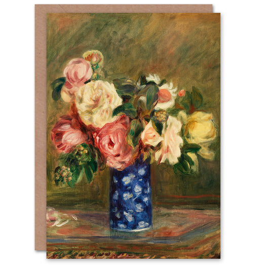 Pierre Auguste Renoir Art Card Bouquet of Roses