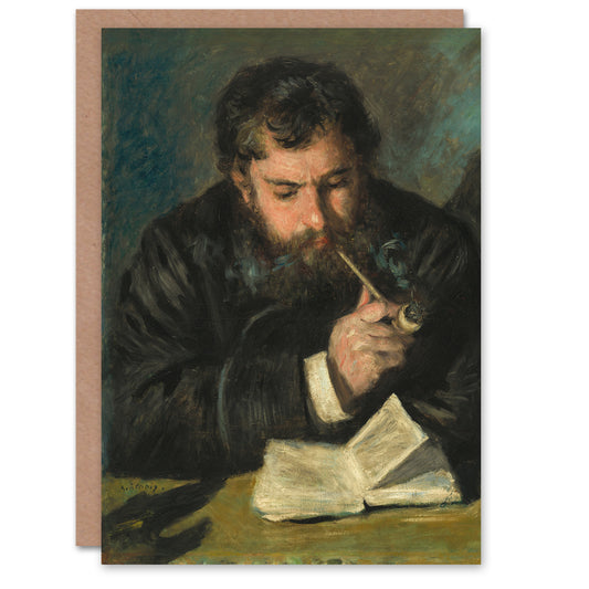 Pierre Auguste Renoir Art Card Claude Monet Portrait