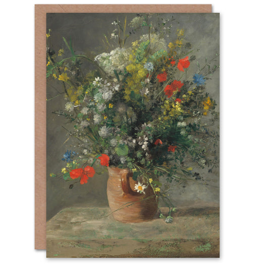 Pierre Auguste Renoir Art Card Wildflowers in a Vase