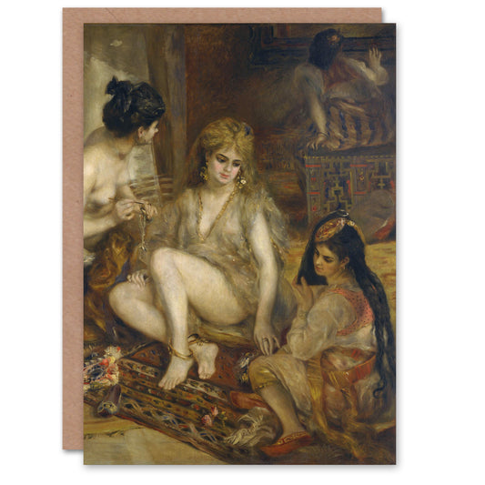 Pierre Auguste Renoir Art Card Interior of a Harem in Montmartre