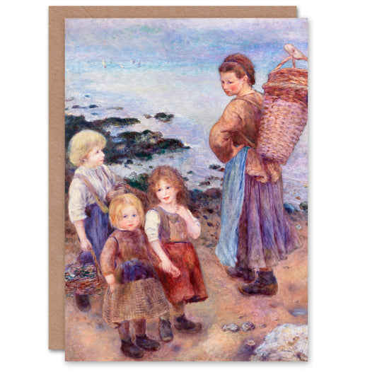 Pierre Auguste Renoir Art Card Mussel Fishers at Berneval