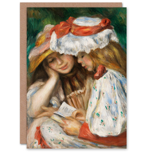 Pierre Auguste Renoir Art Card Two Girls Reading