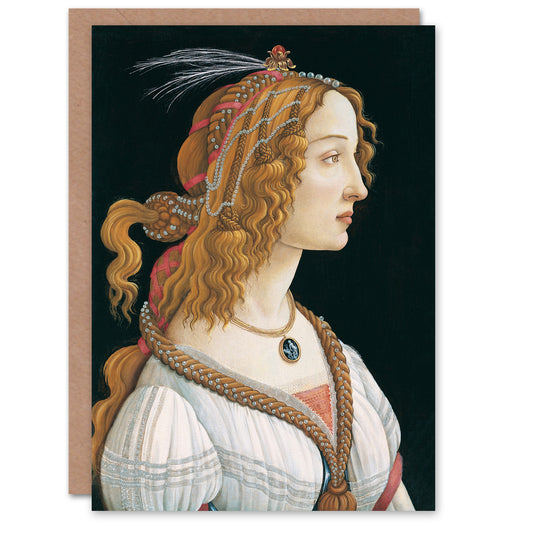 Sandro Botticelli Art Card Idealized Portrait of a Lady