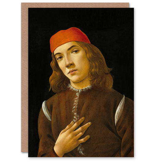 Sandro Botticelli Art Card Portrait of a Youth