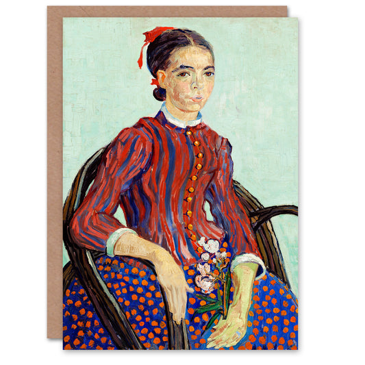 Vincent van Gogh Art Card La Mousme Sitting on a Cane Chair