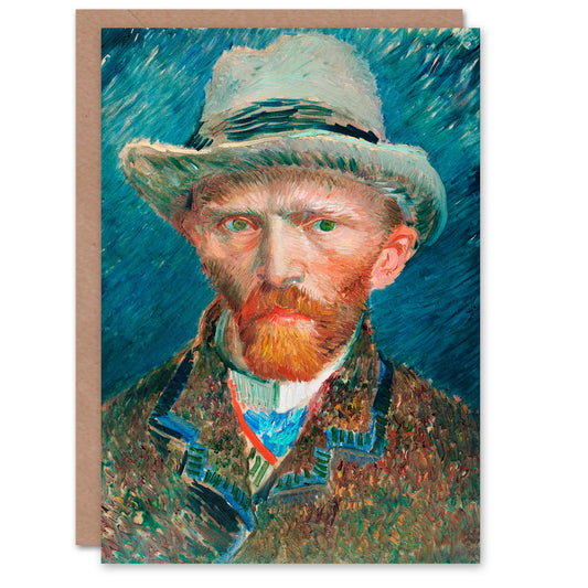 Vincent van Gogh Art Card Self Portrait With Hat