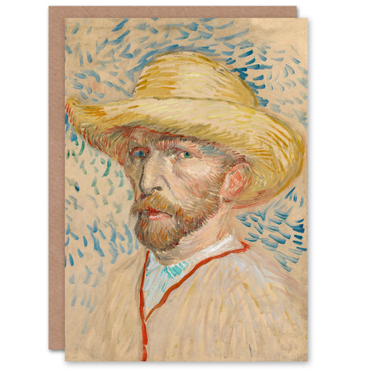 Vincent van Gogh Art Card Self Portrait with Straw Hat
