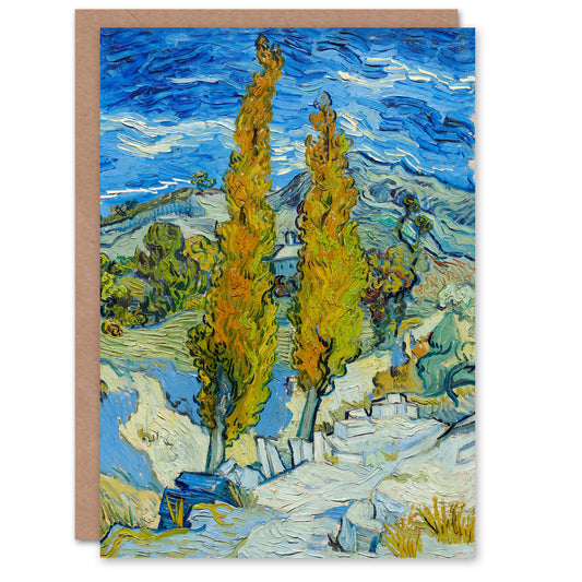 Vincent van Gogh Art Card The Poplars at Saint Remy