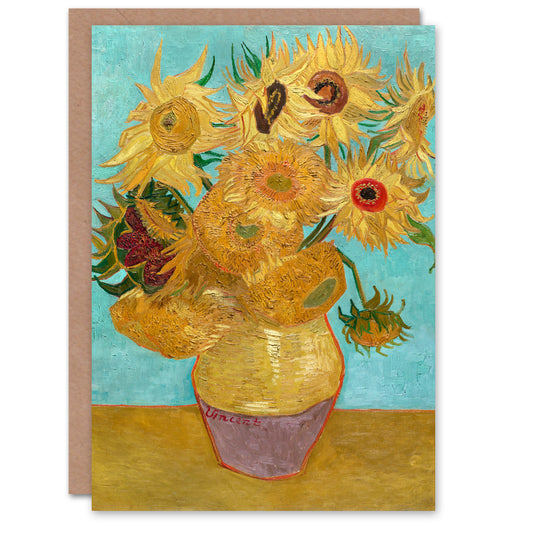 Vincent van Gogh Art Card Vase with Twelve Sunflowers