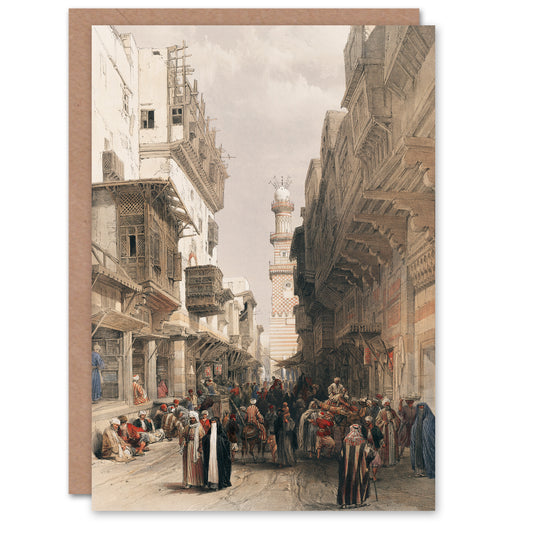 David Roberts Art Card Mosque El Mooristan Cairo
