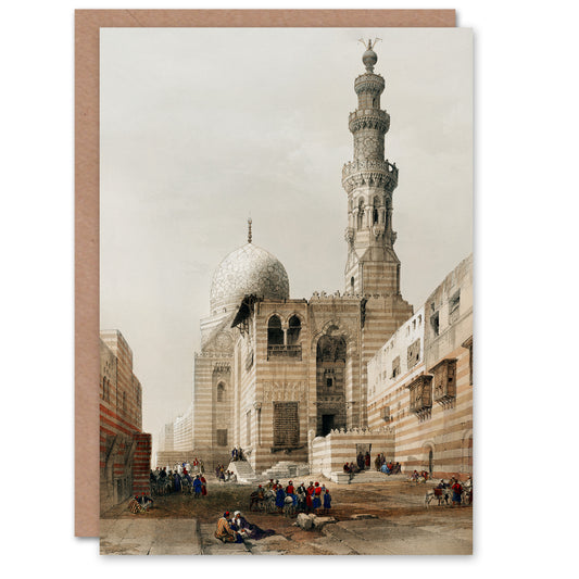 David Roberts Art Card Tombs of the Khalifs at Cairo