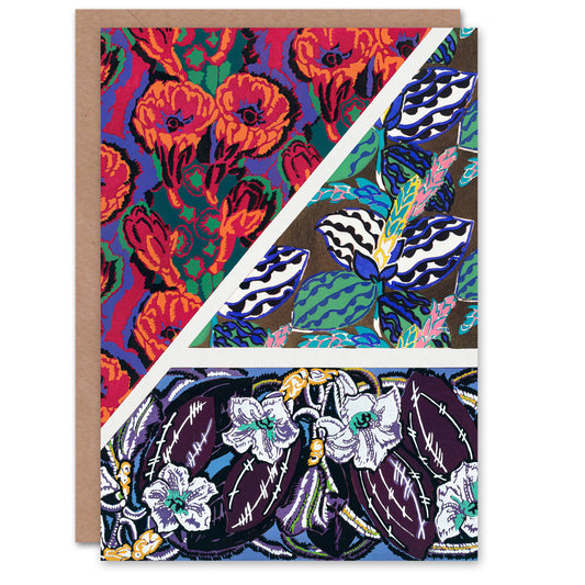 Edouard Benedictus Art Card Vintage Geometric Floral Motifs