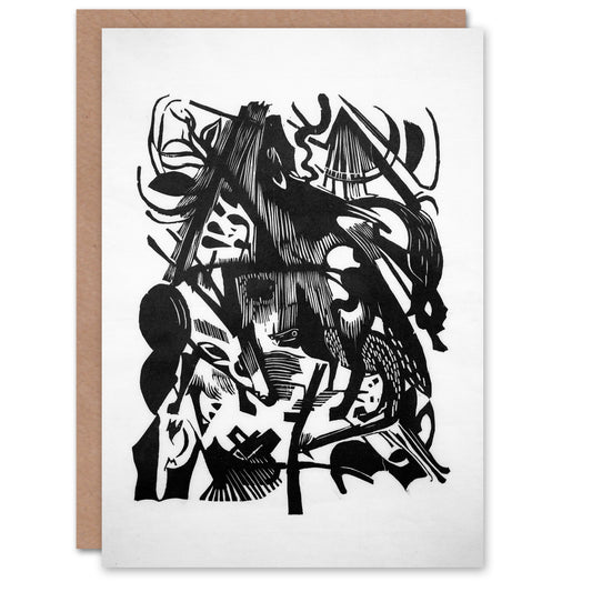 Franz Marc Art Card Birth of the Wolves Abstract Painting