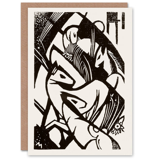 Franz Marc Art Card Horses 1912 Abstract Painting