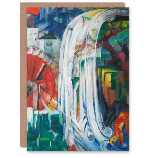 Franz Marc Art Card The Bewitched Mill Colourful Painting