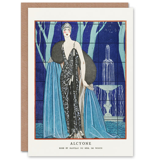 George Barbier Art Card Alcyone Vintage Fashion Worth Advert