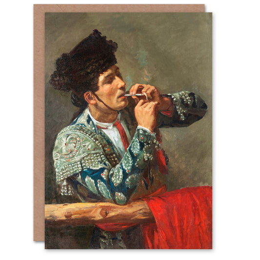 Mary Cassatt Art Card After the Bullfight Bullfighter Smoking