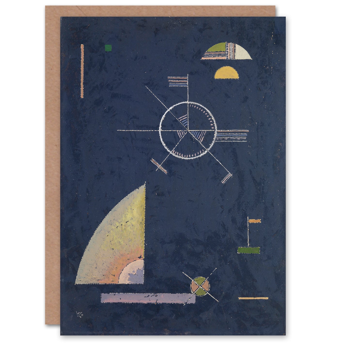 Wassily Kandinsky Art Card Dull Gray Abstract Painting