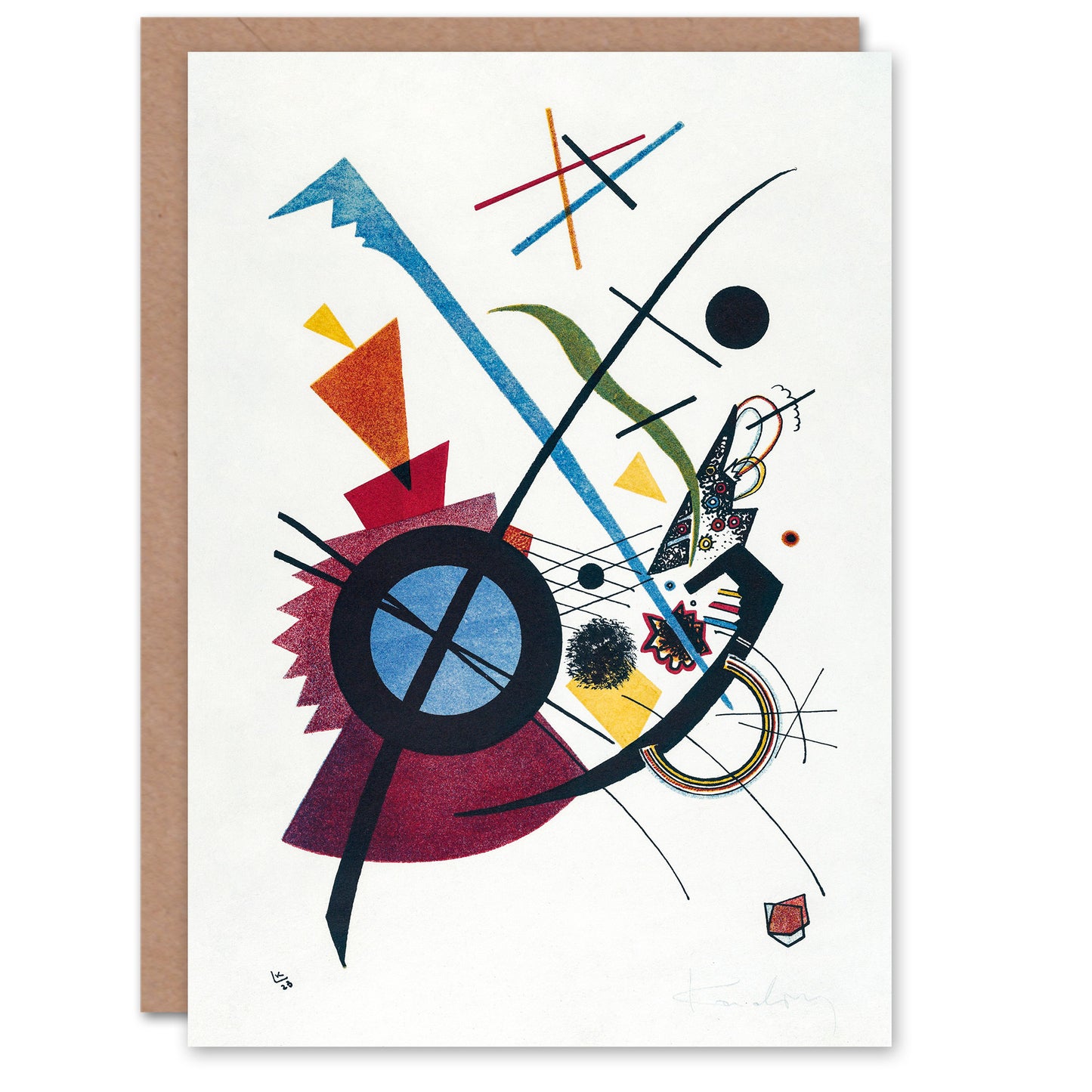 Wassily Kandinsky Art Card Violet Abstract Painting