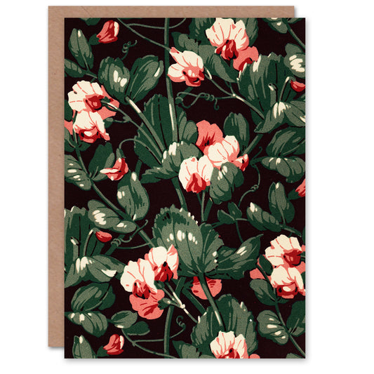 Albert Racinet Art Card Pink Cyclamen Floral Pattern