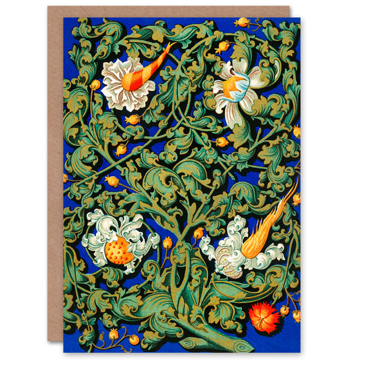 Albert Racinet Art Card Vintage Middle Ages Floral Pattern