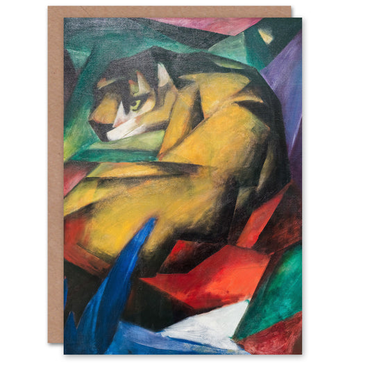 Franz Marc Art Card Tiger Colourful Abstract Animal
