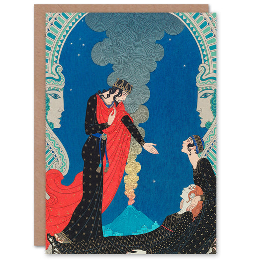 George Barbier Art Card Empedocles and Panthea Theatre Play
