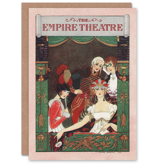 George Barbier Art Card The Empire Theatre Vintage Advert