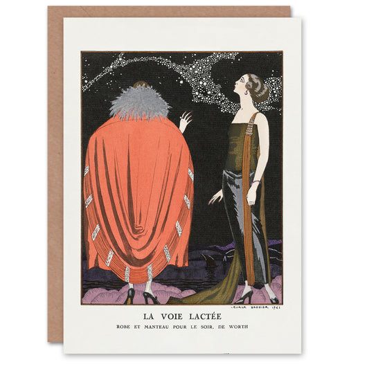 George Barbier Art Card The Milky Way Vintage Fashion Advert