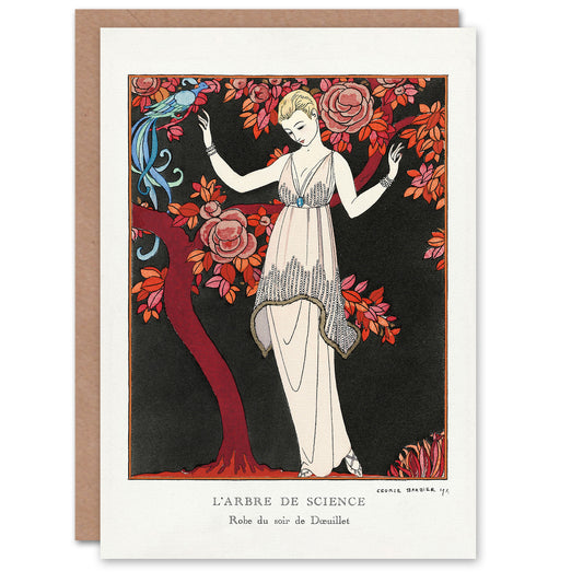 George Barbier Art Card Tree of Science Vintage Fashion Advert
