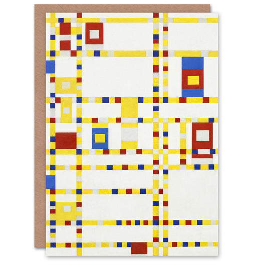 Piet Mondrian Art Card Broadway Boogie Woogie Painting