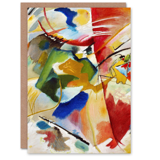 Wassily Kandinsky Art Card Painting with Green Center