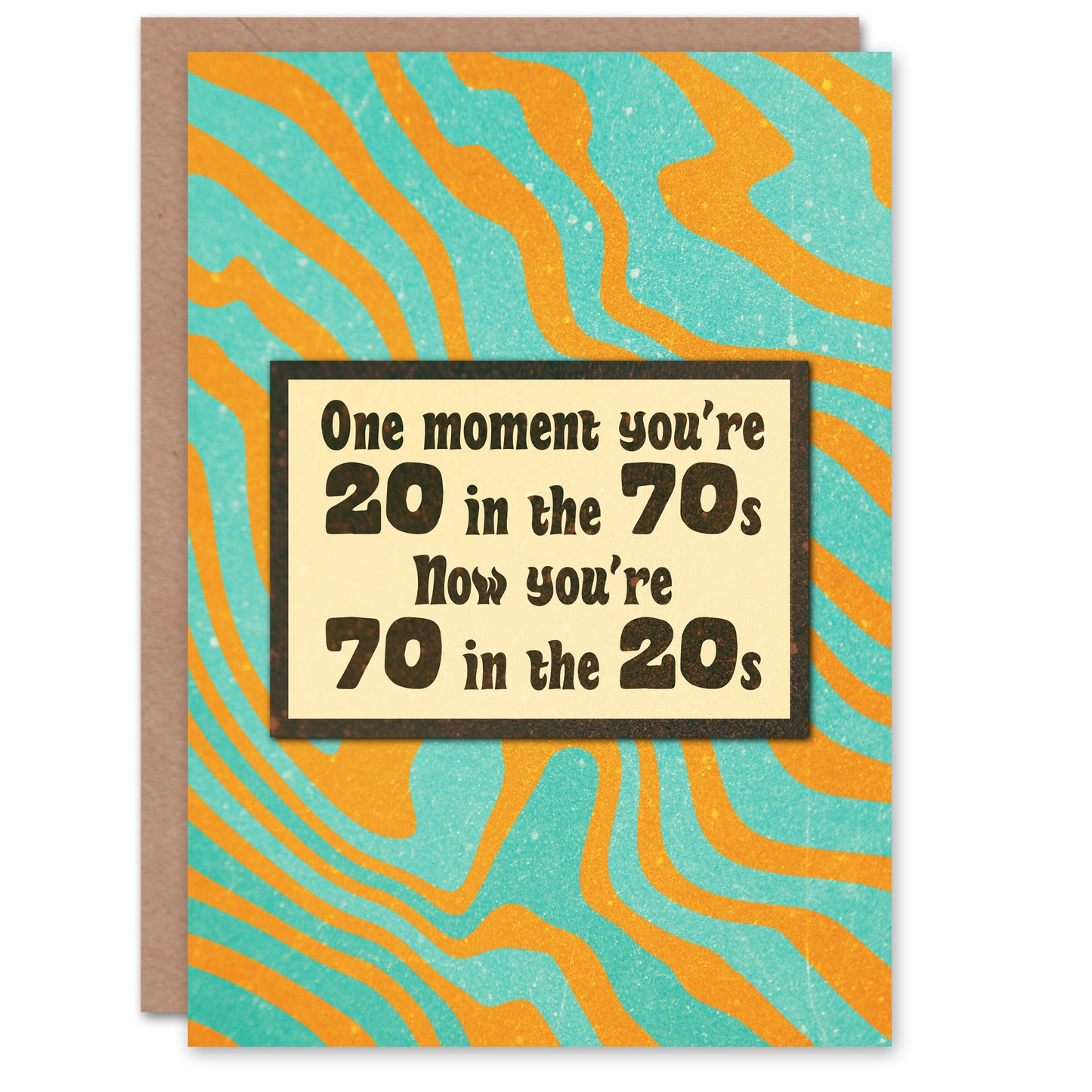 One Moment You Are 20 in the 70s Humour Funny Birthday Card