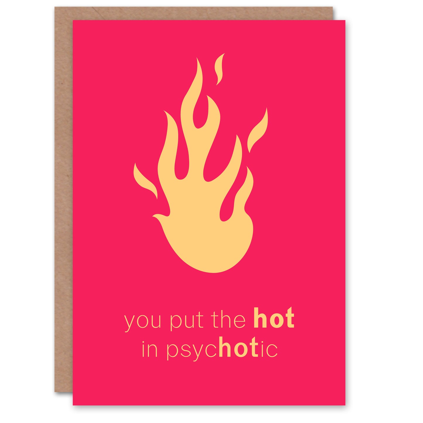 You Put The Hot in Psychotic Cheeky Funny Joke Birthday Card
